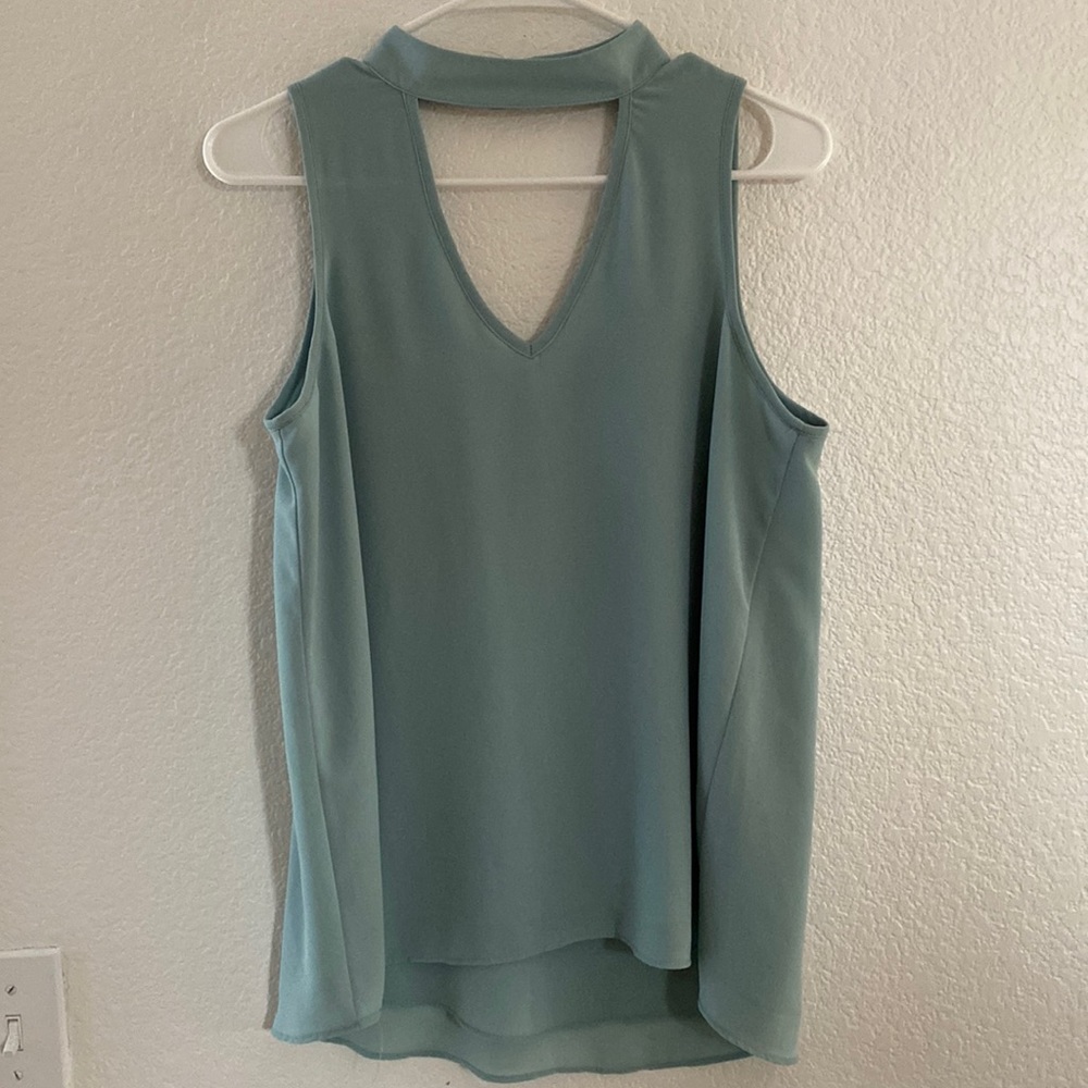 My Michelle sleeveless top, light blue, size S